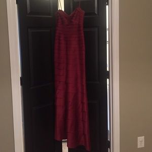 BCBG to the floor Crimson dress
