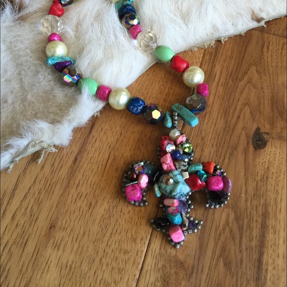 Multi-color Rock Necklace