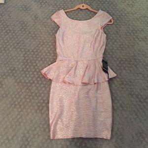FINAL REDUCTION Arden B Pink Peplum Cocktail Dress