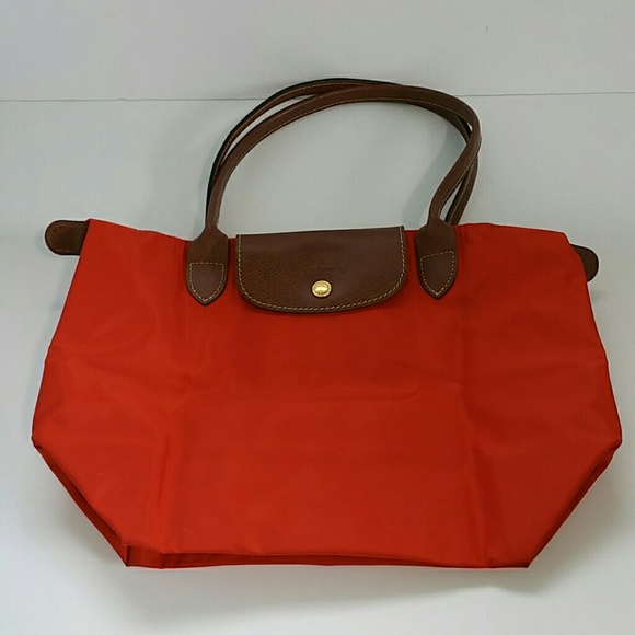 Longchamp Le Pliage small tote in red orange - Picture 2 of 4