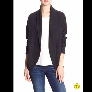 Banana Republic Black Shawl Collar Open Cardigan