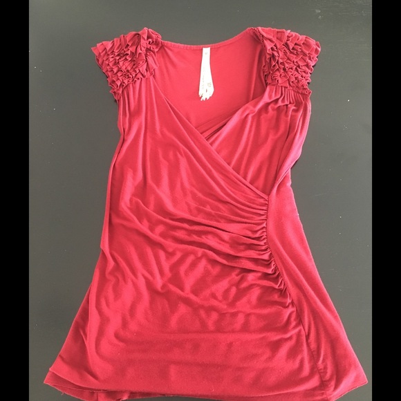 Bailey 44 Red Wrap Shirt