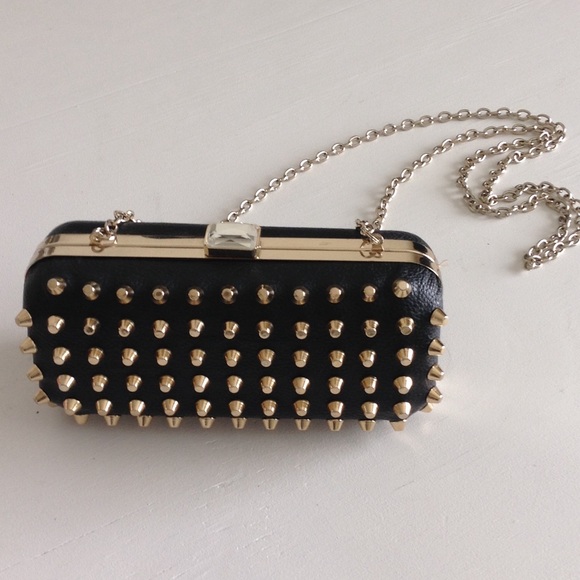 Expressions NYC Handbags - Studded Crossbody Convertible Clutch