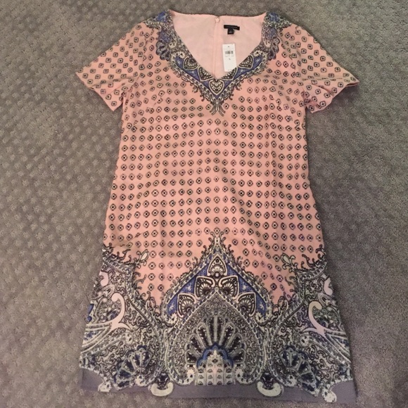 Ann Taylor Blush handkerchief dress