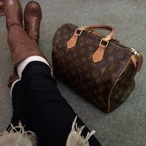 AUTHENTIC LOUIS VUITTON SPEEDY 30 LV BAG PURSE