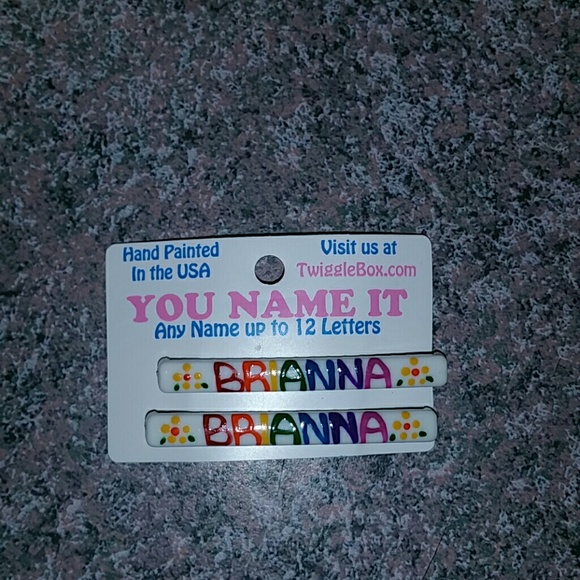 Name hair barrettes