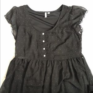 Black PokaDot Dress