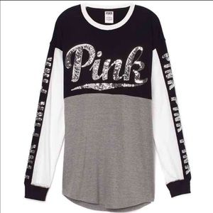 NWT! PINK Vs Long Sleeve Bling size:XS