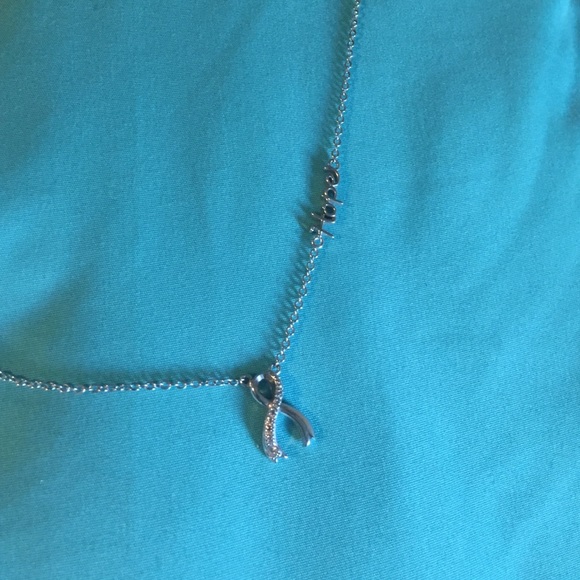 Hope Cancer Ribbon Necklace