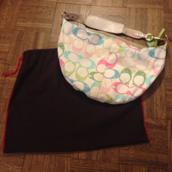 Pastel Coach Hobo Style Bag NWOT orig $268 - Picture 2 of 3