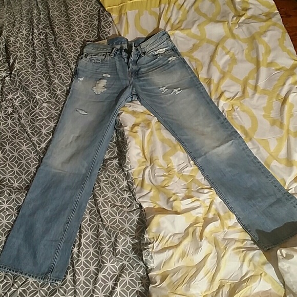 NWT Abercrombie & Fitch Mens Distressed Bootcut