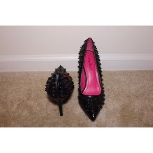 Studded all black heels