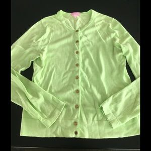Lilly Pulitzer chartreuse Cardigan