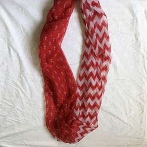 Chevron & Anchor Infinity Scarf