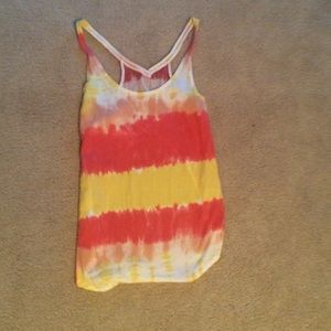 Beachy open back tie dye tank