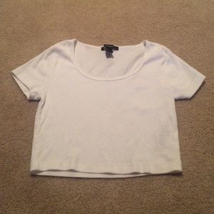 White F21 crop top