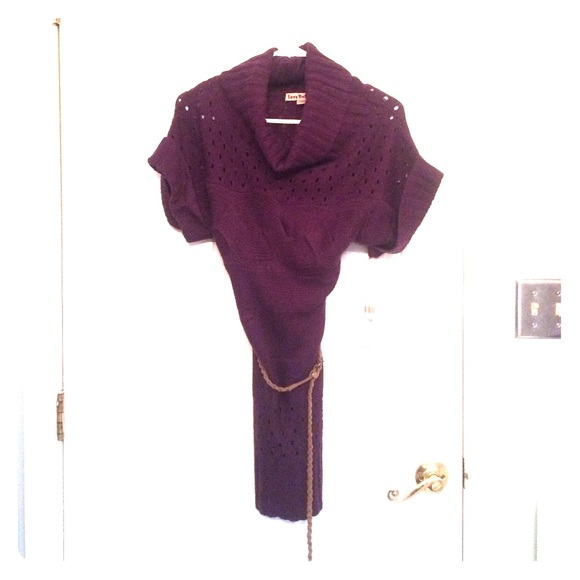 Purple sweater dress