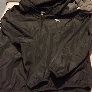 VS Pink windbreaker 1/4 zip
