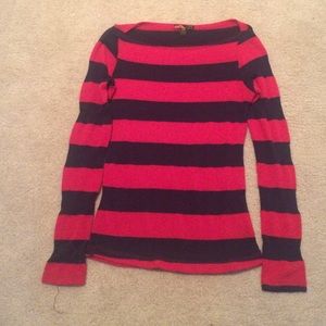 Long sleeve knit striped F21 top