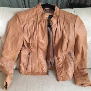 Tan 100% leather jacket from Wilsons Leather