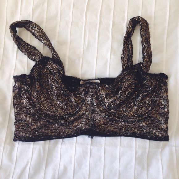 UO Black&Gold Bralette