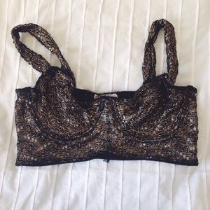 UO Black&Gold Bralette