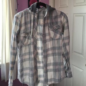 size small flannel with hood from pac sun