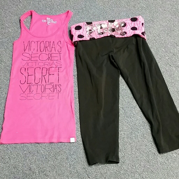 BUNDLE Victoria's Secret tank and PINK Leggings