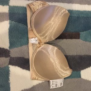 Beige push up bra