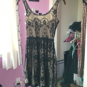 black and gold short dress
