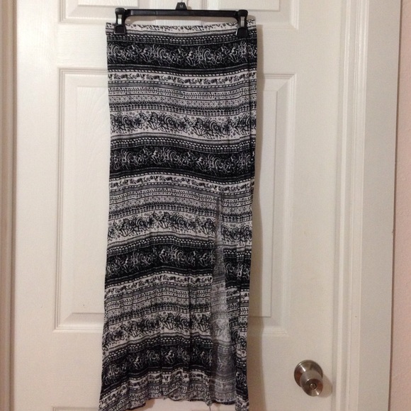 Black and White maxi skirt
