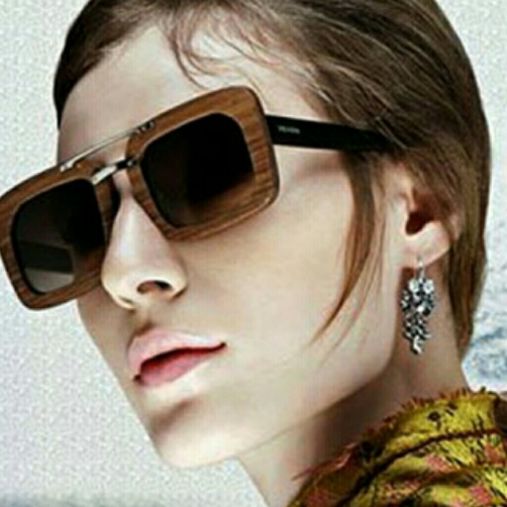 Prada wooden sunglasses