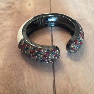 ✖️RESERVED - Ivory Enamel & Multistone Cuff