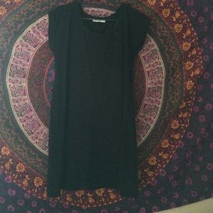 Black T-shirt Dress with Breast Pocket