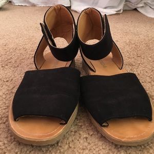 black sandals