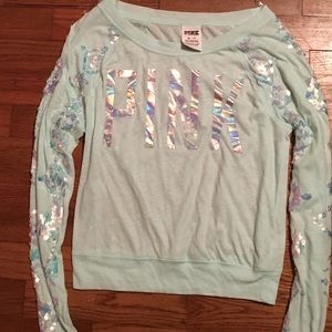 Victoria's Secret pink cropped long sleeve