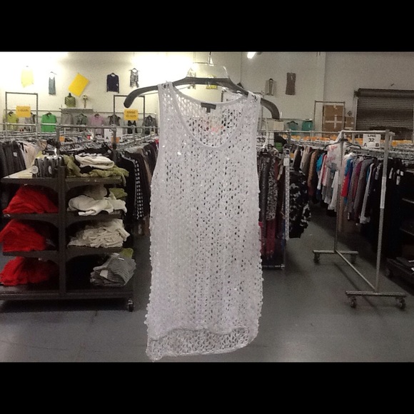 Vince Camuto white sequin tank tap $44.00 org. $79