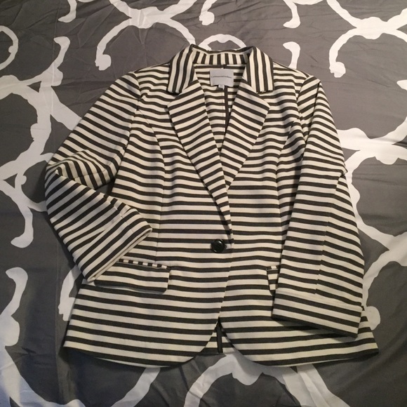 Grey Striped Blazer