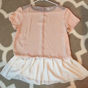 Sheer peplum Ruffle top