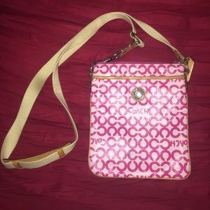 Pink Poppy Coach Crossbody Purse