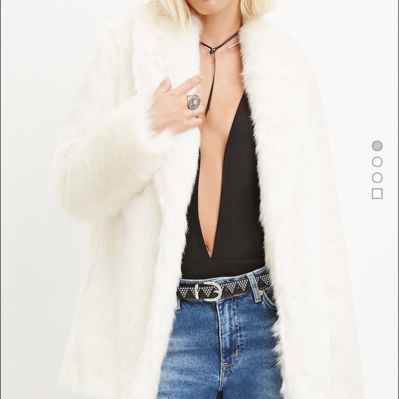 Shawl Collar Faux Fur Coat