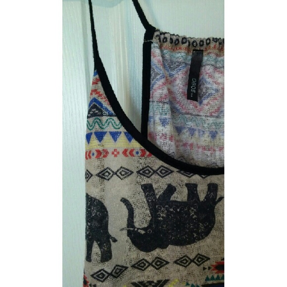 OBOE Elephant spaghetti strap tank top