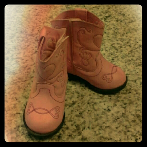 Pink cowboy boots