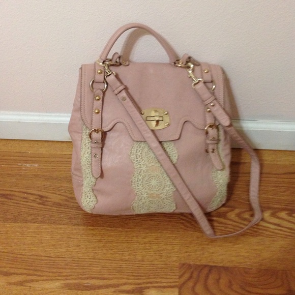 Pink lace tote
