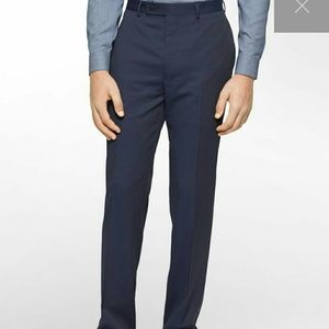 Blue wave/midnight navy pinstripe slim fit slacks