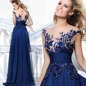 Midnight blue evening gown size 12