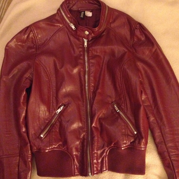 Burgundy Bomber Jacket