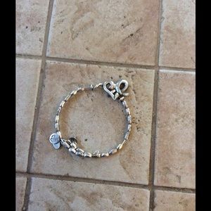 Alex & Ani Silver Heart Bracelet