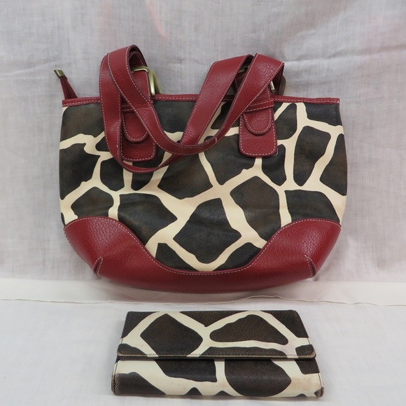 Cow purse and wallet.