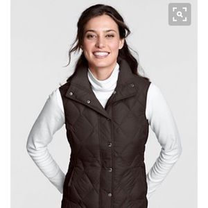 Dark Brown Lands End Puffer Vest